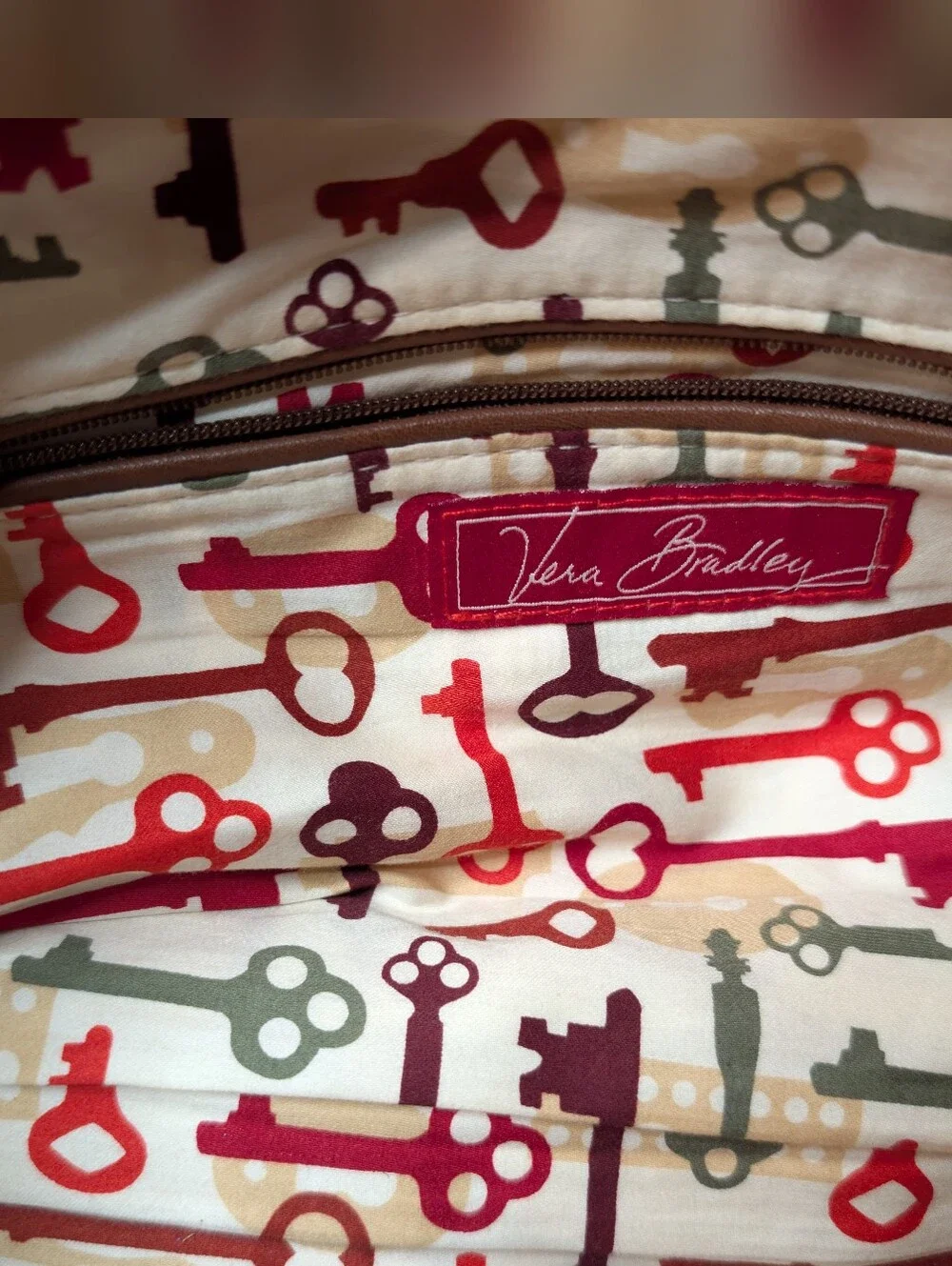 Vera Bradley Canyon Collection Red Corduroy Purse Satchel